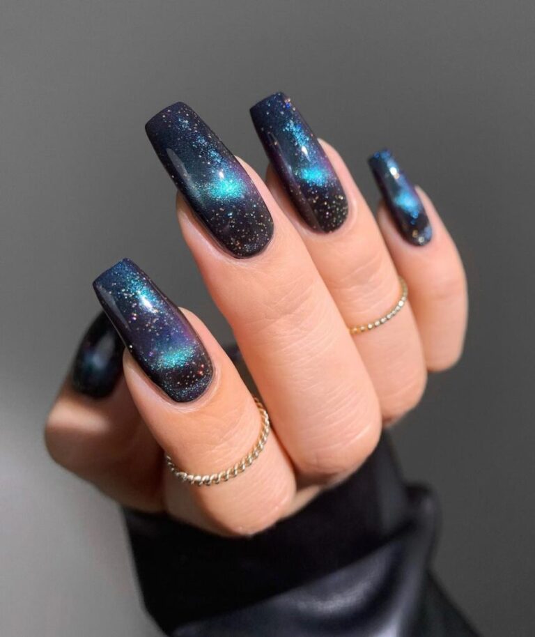 Pink Galaxy Nails